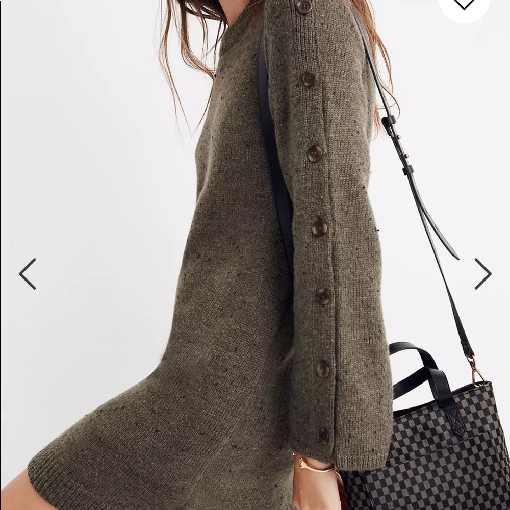 Madewell Donegal Button-Sleeve Sweater-Dress size Small